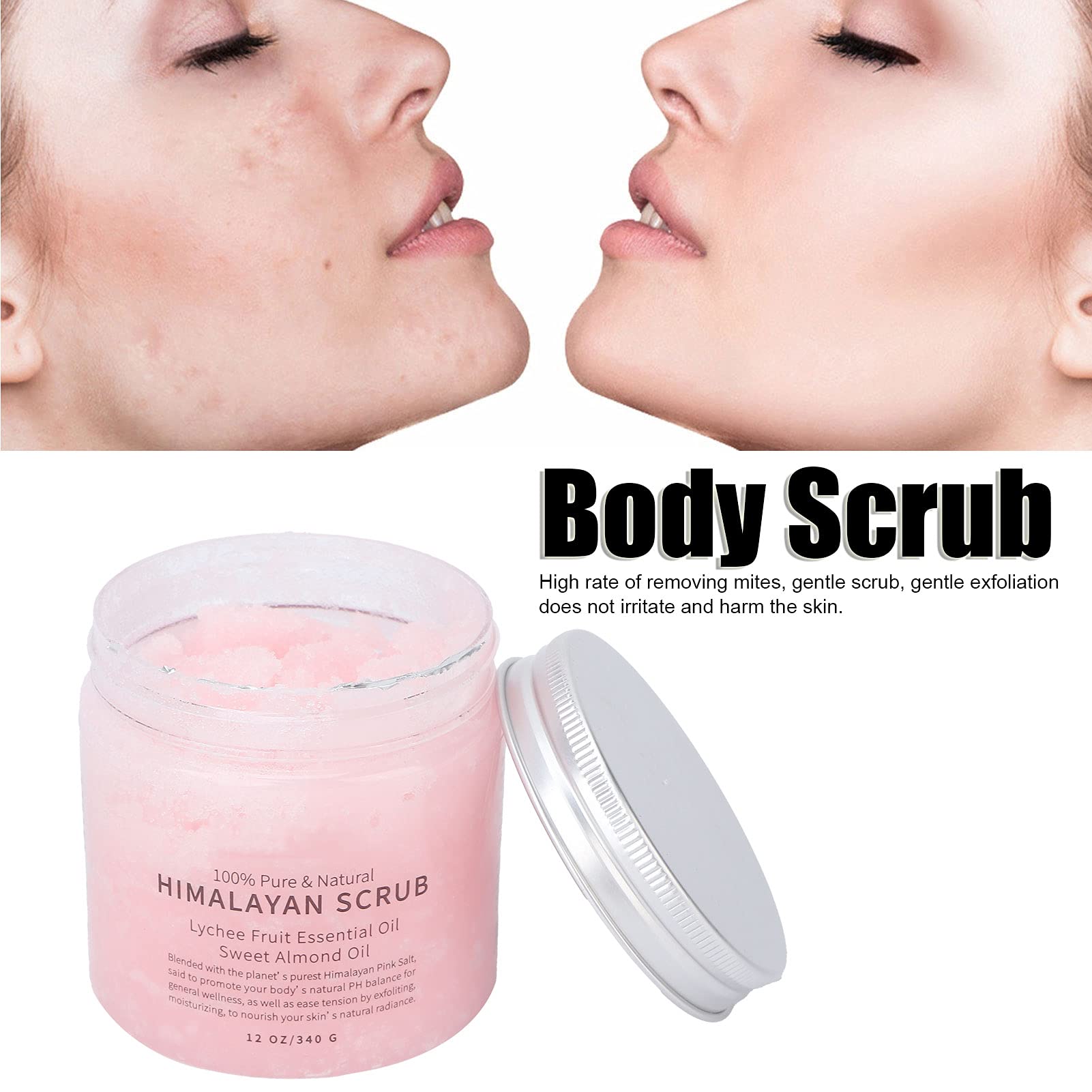 Exfoliante Corporal y Facial de Sal del Himalaya Cálido para Piel Hidratante