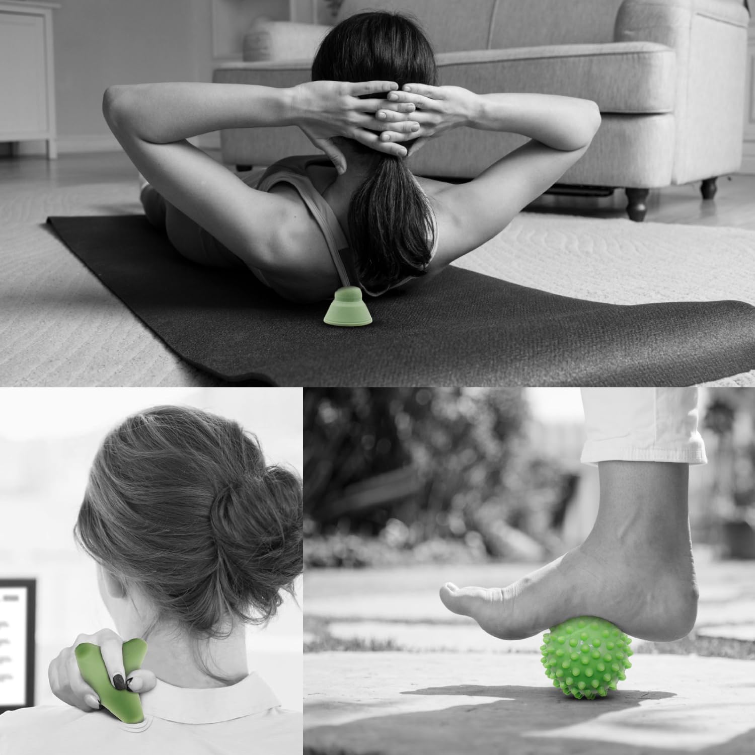 iBYWM Juego De Bolas De Masaje Para Alivio Del Dolor De Fisioterapia Para Liberación De Punto Gatillo - Herramienta De Liberación Miofascial Y Masaje De Tejido Profundo, Juego De 6 Piezas -
