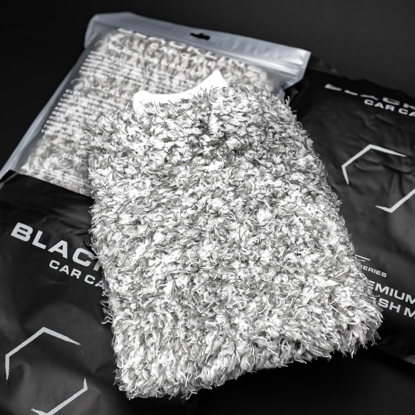 Blackline - Manopla de lavado de microfibra para automóviles, de alta calidad, sin arañazos, para limpieza de automóviles, accesorios de detalles de automóviles, funciona con cubeta, champú de coche o