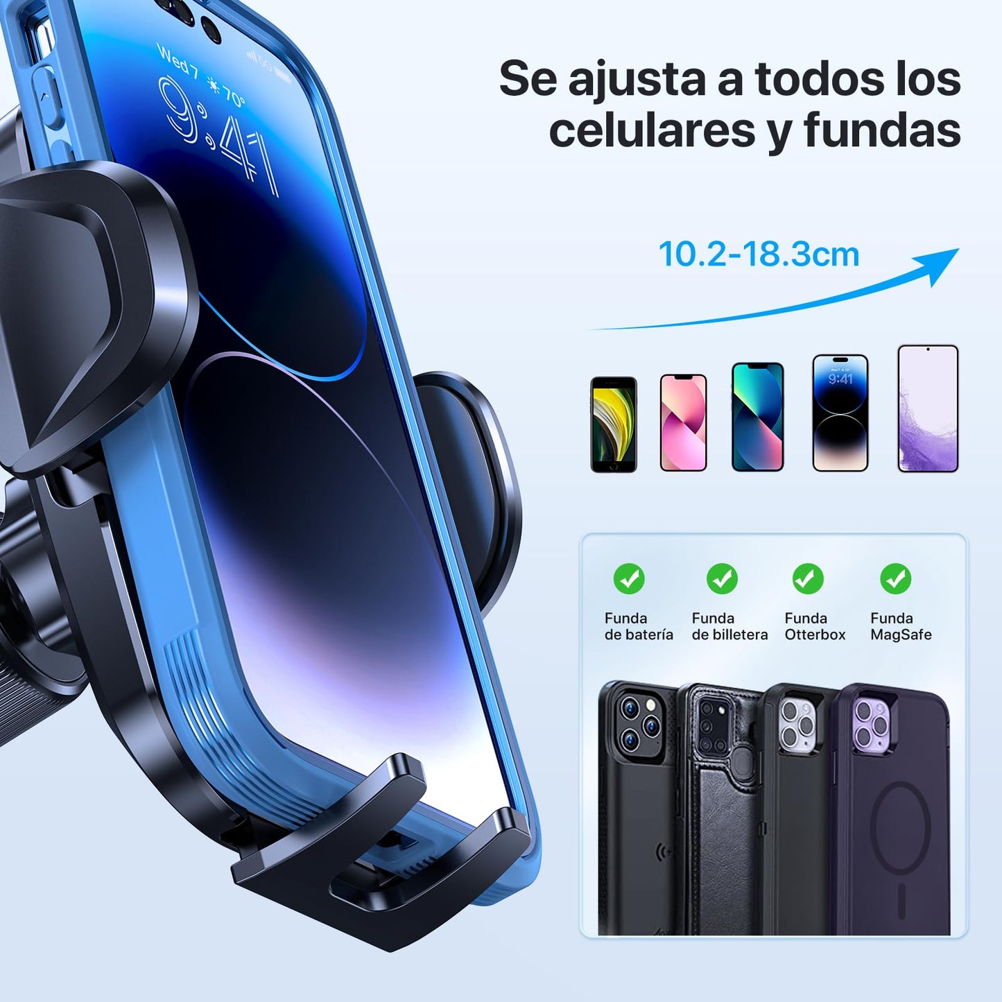 Soporte Celular Miracase Nuevo 2025 Negro Estable y Ajustable para Automóvil