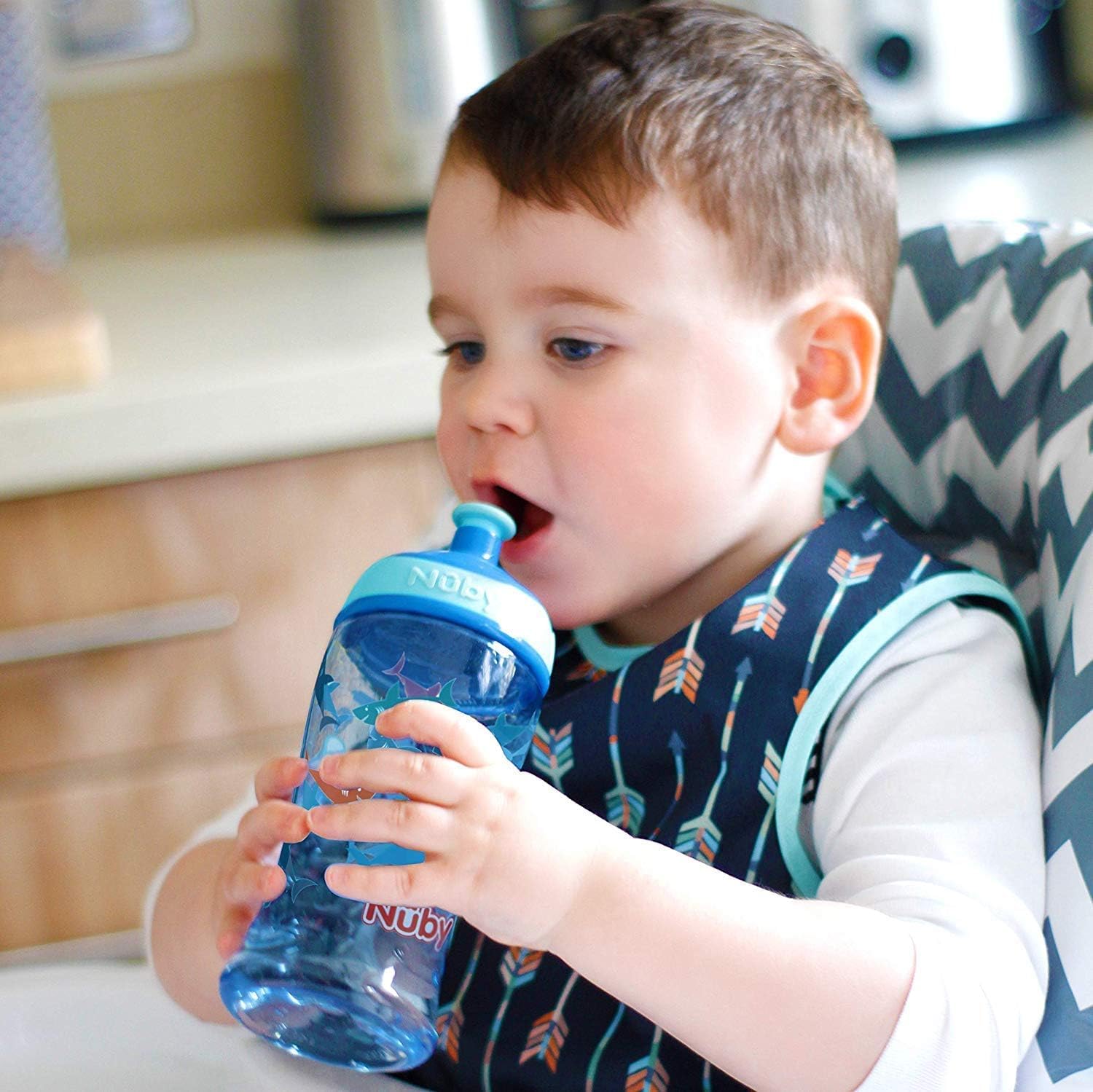 Botella para Agua con Pop Up Nuby Multicolor para Niños