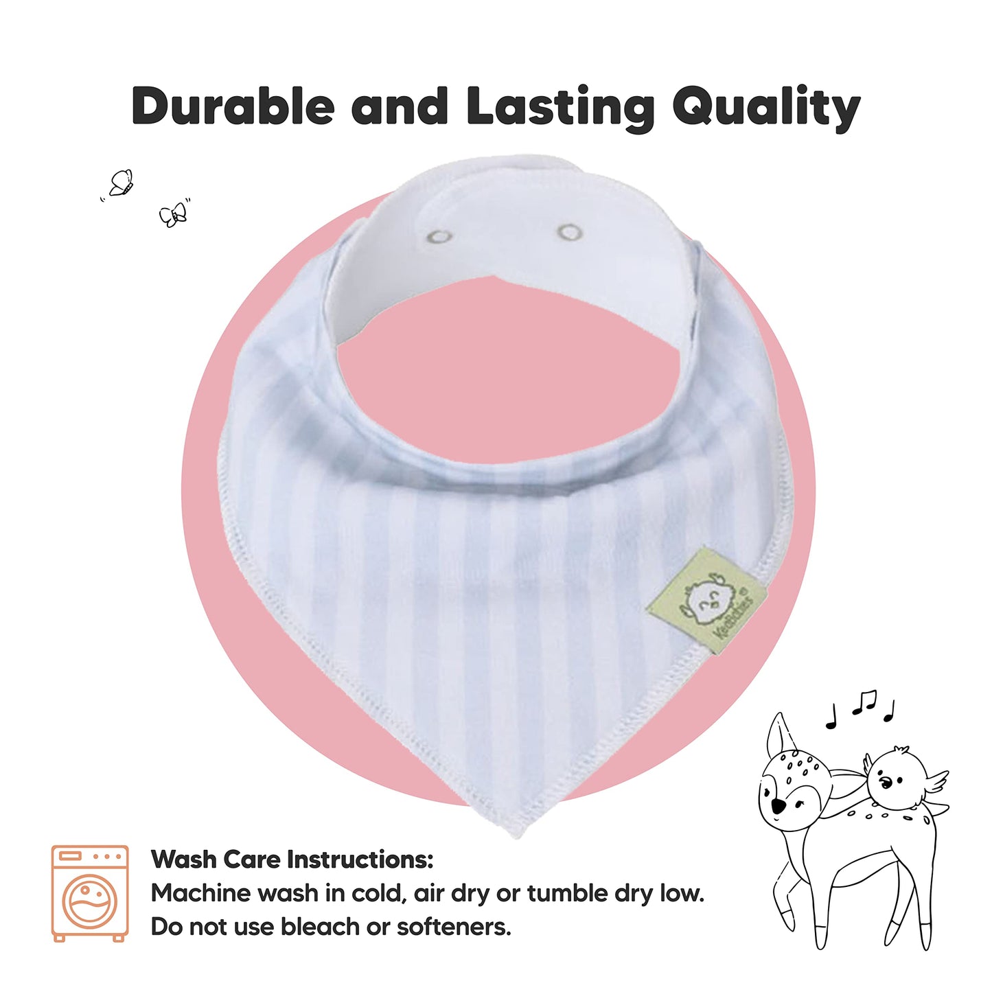 KeaBabies - Paquete de 8 baberos orgánicos para bebé, unisex, constelación