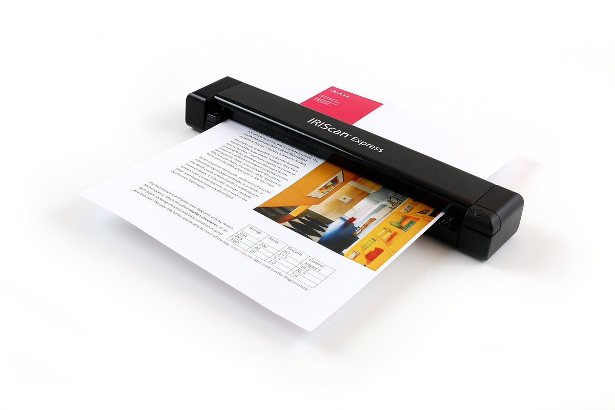Escáner Portátil IRIScan Express v4 Blanco Escaneo Directo a PDF, Word, Excel y Más