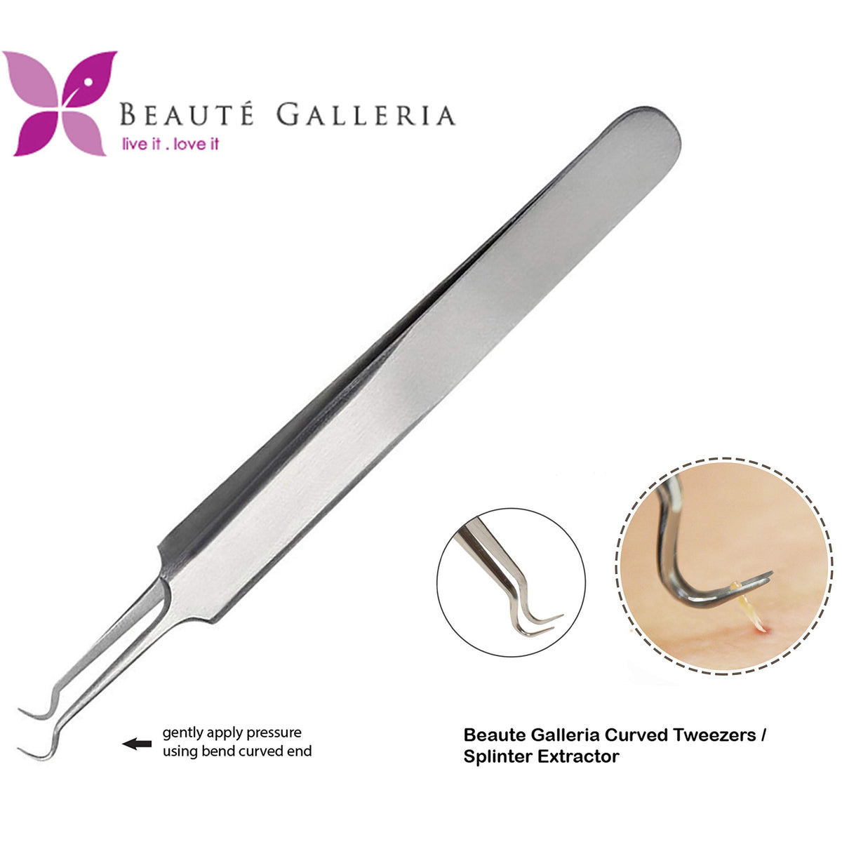 Beaute Galleria Professional Premium Blackhead & Blemish Remover Extractor Kit to cure Blackhead, Whitehead, Blemish, Comedone, Acne and Facial Impurities