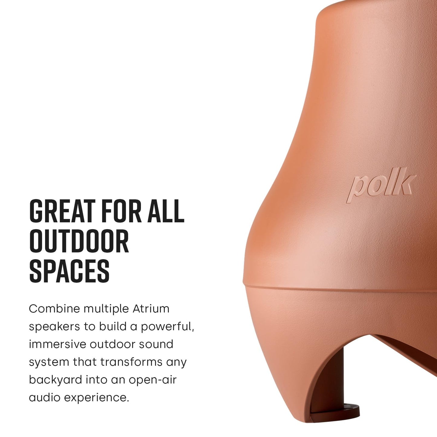 Polk Audio Atrium SUB100 Subwoofer pasivo para Exteriores, Cuenta con Driver de Equilibrio dinámico de 10 Pulgadas de Largo Alcance, subwoofer de Disparo hacia Abajo, Durabilidad para Todo Tipo de