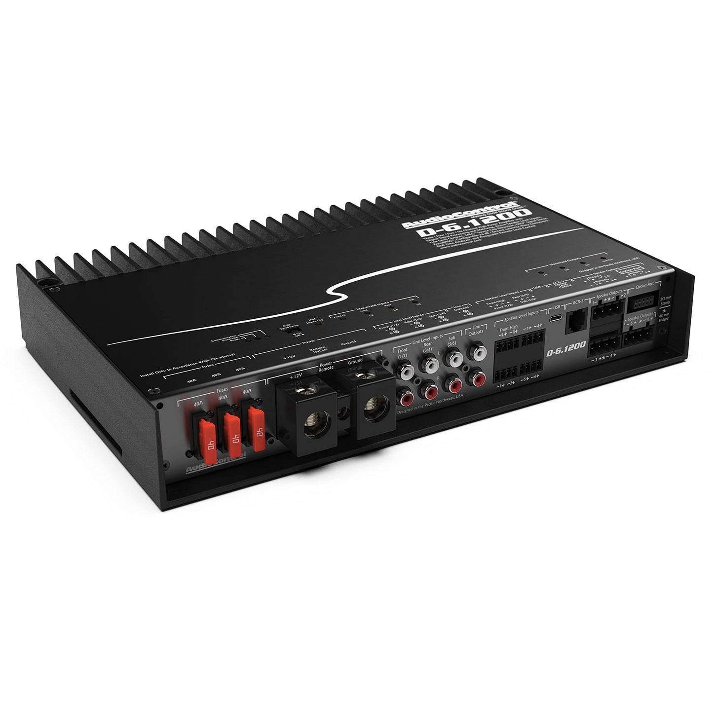 AudioControl D-6.1200 - Amplificador de coche de 6 canales con procesamiento digital de señal