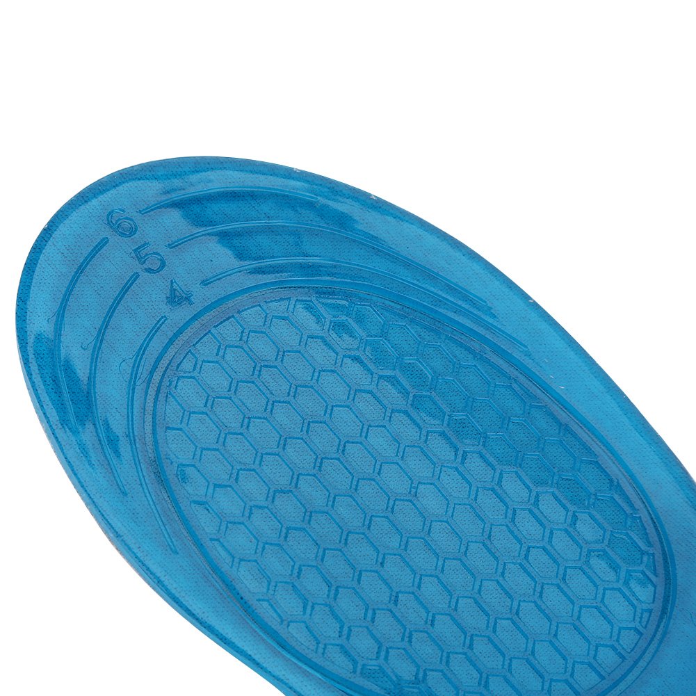 Plantillas de silicona Plantillas unisex de cuerpo entero Plantillas deportivas suaves y ortopodicas anti-shock para la fascitis plantar Soporte para el arco y dolor los pies(S)