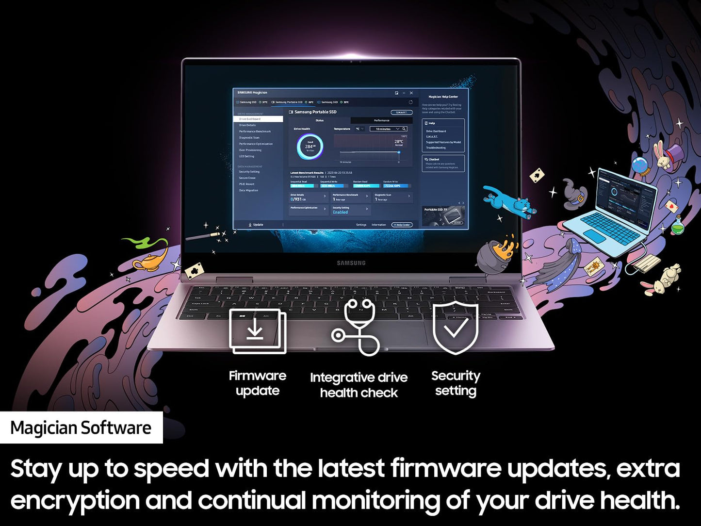SSD Portátil Samsung 2TB Negro Resistente para Fotógrafos y Creadores de Contenido