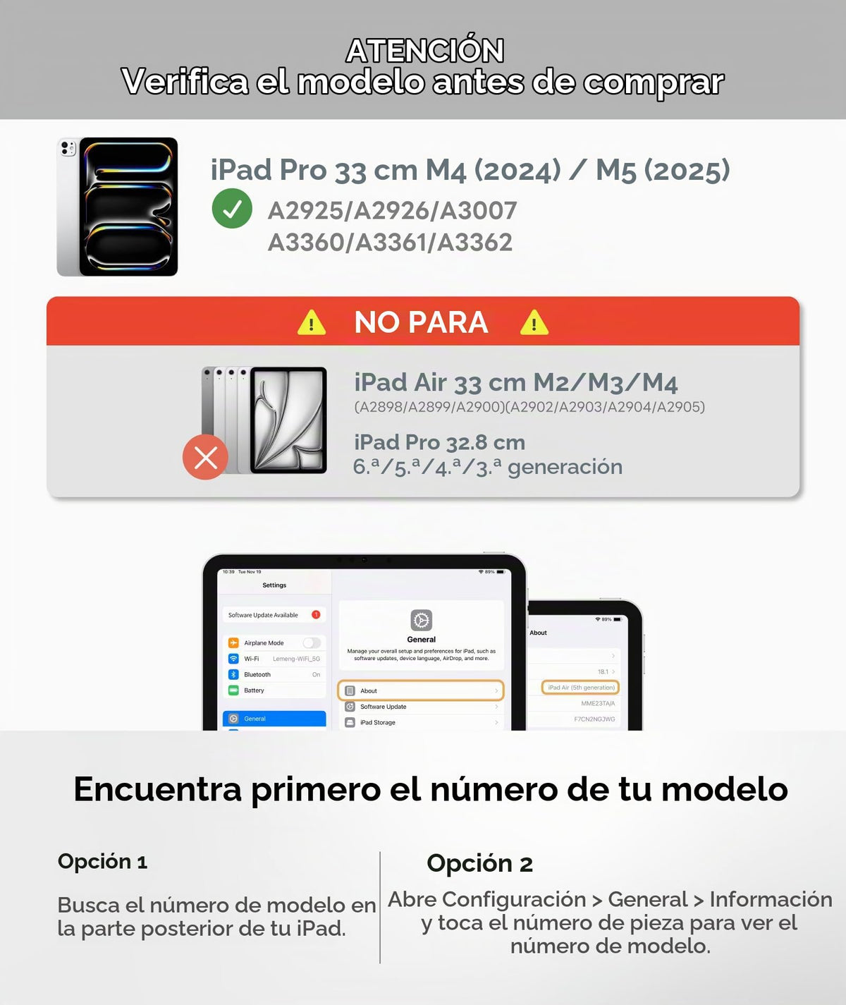 Funda con Teclado EIP Blanco Magnético Desmontable para iPad Pro de 13 Pulgadas
