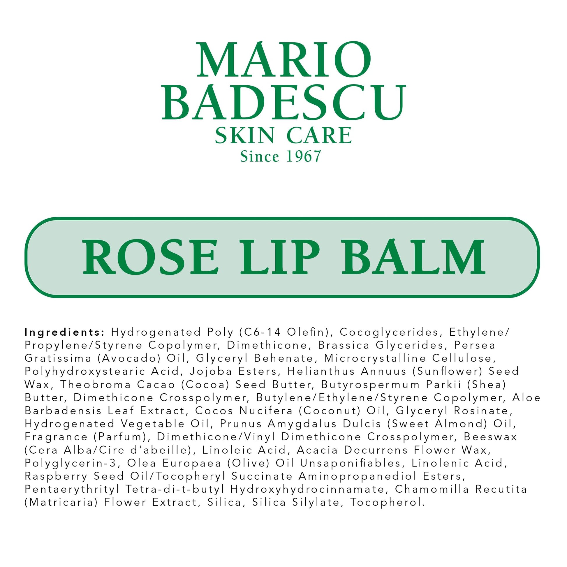 Mario Badescu Bálsamo labial para labios secos y agrietados, paquete trío que incluye menta, rosa y humectante original, cuidado ultra nutritivo para una sensación suave, tersa y flexible, 3 unidades