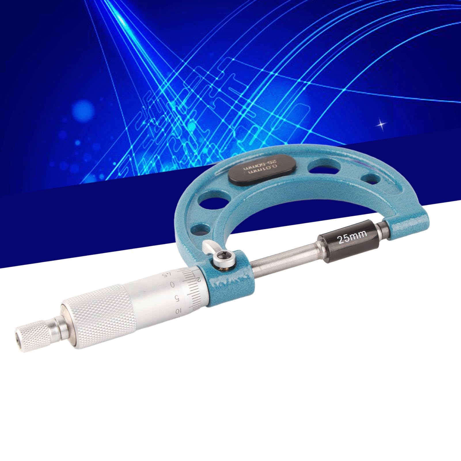 Micrómetro Exterior Precisión 0,01 Mm Acero Inoxidable para Equipos de Maquinaria
