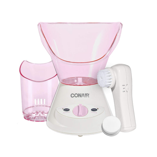 Conair True Glow by Gentle Mist Sistema de sauna facial hidratante con cepillo de limpieza facial
