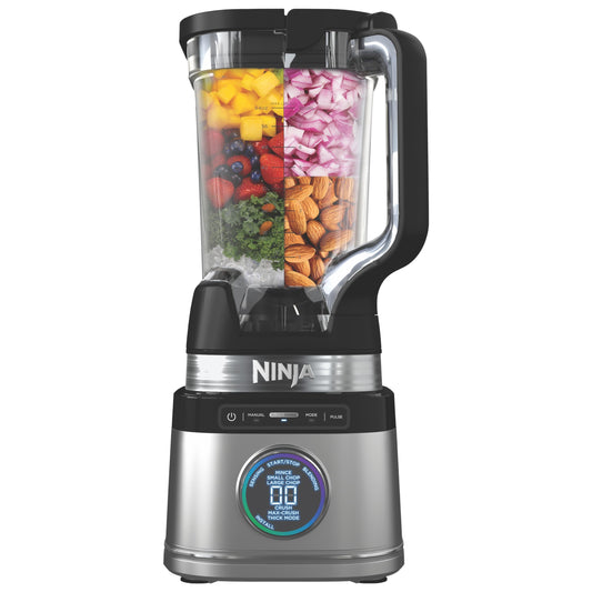 Licuadora Ninja Negro Plateado Detect Power Pro con Tecnología BlendSense 72 Oz 1800 Watts para Smoothies y Bebidas Congeladas