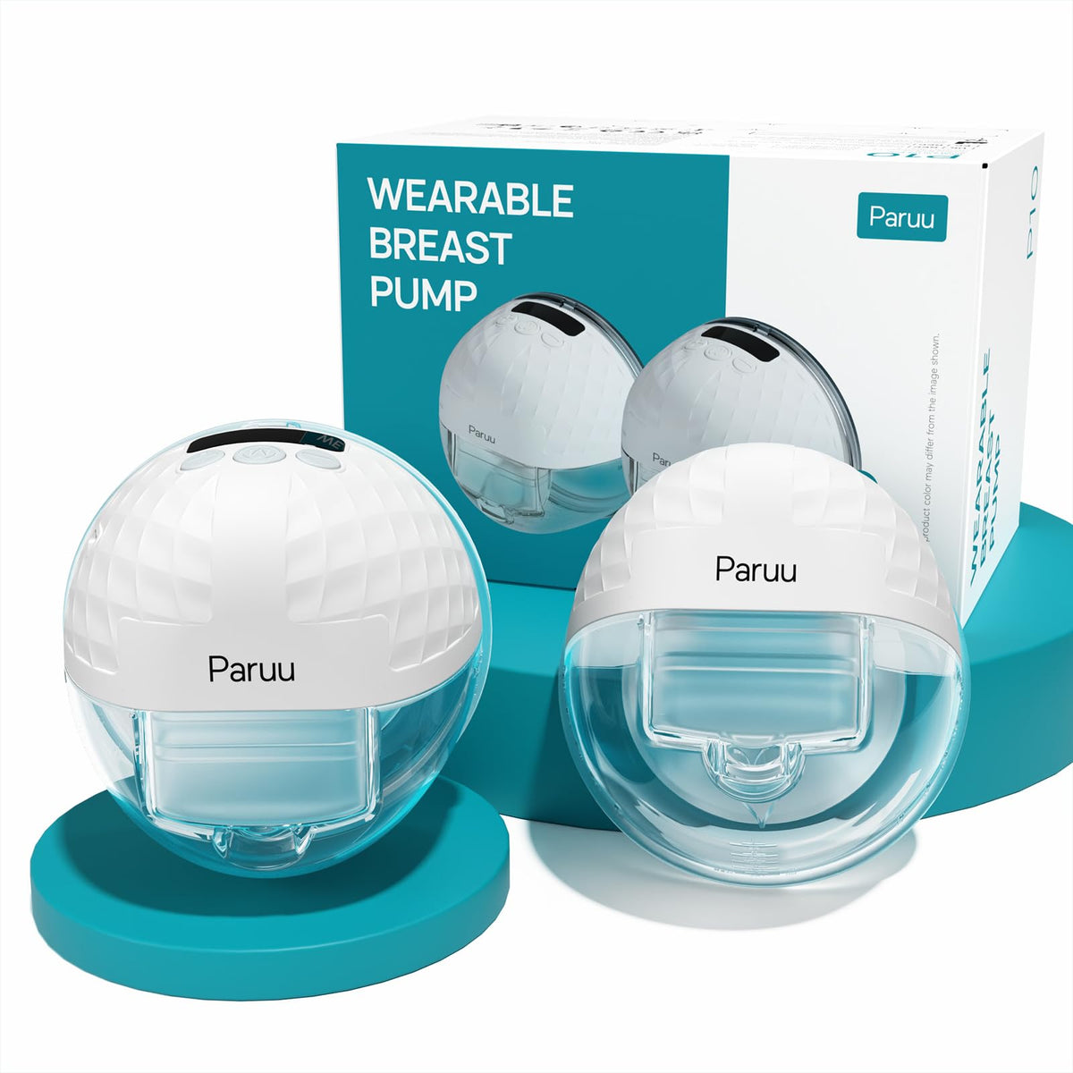 Paruu P10 - Extractor de leche manos libres, 338 mmHg de succión fuerte, bajo ruido, 4 modos y 9 niveles, extractor de leche eléctrico portátil, visualización inteligente, inserción/brida de 19/21/24