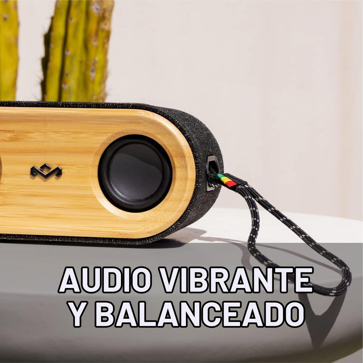 Altavoz Portátil House of Marley Negro con Conectividad Bluetooth y Materiales Sostenibles