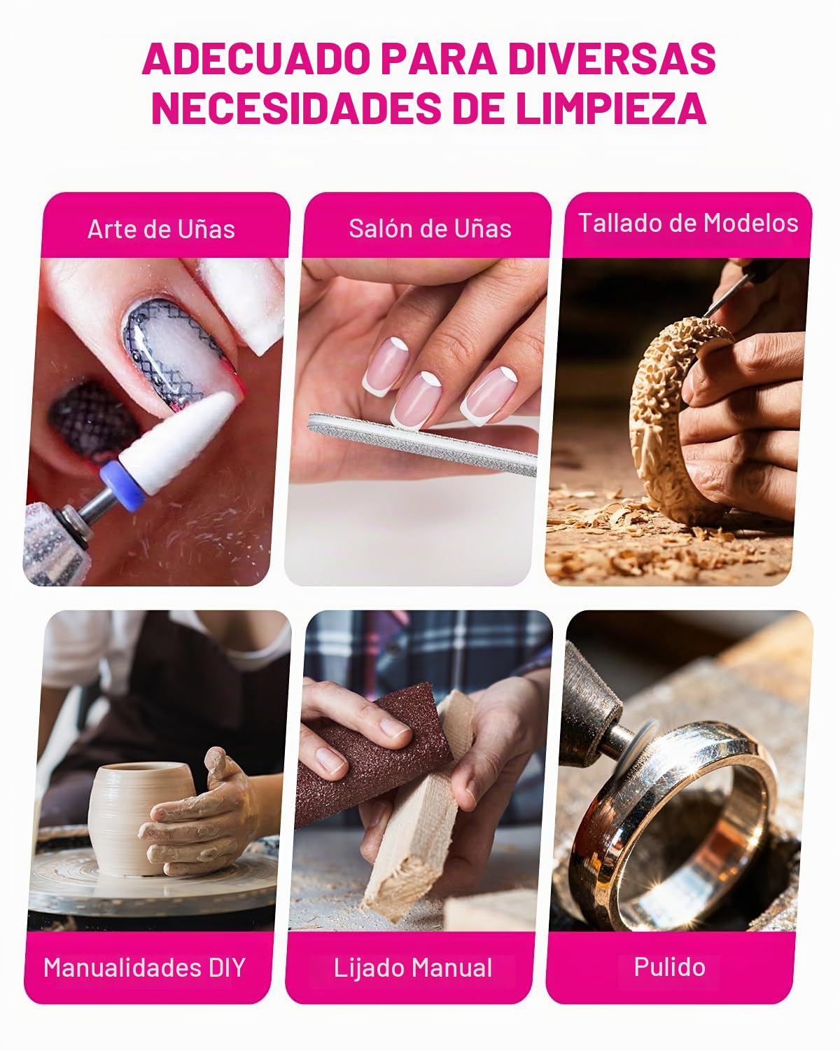 Colector de Polvo de Uñas HACITECH Blanco con Ajuste de 10 Niveles y 30 Filtros para Salón y Hogar