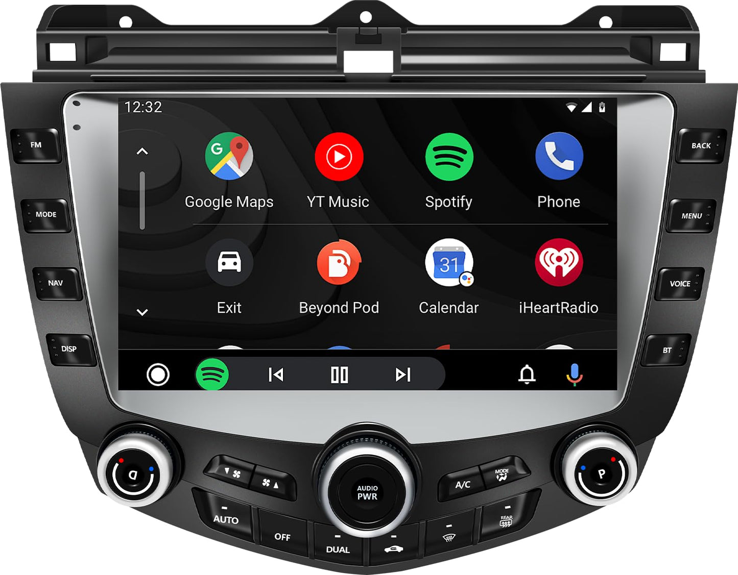 Compatible con Honda Accord 7 modelos de 2004 a 2007, audio para coche Android 12, visualización táctil de alta definición de 9 pulgadas, cámara de copia de seguridad de audio, reproductor multimedia