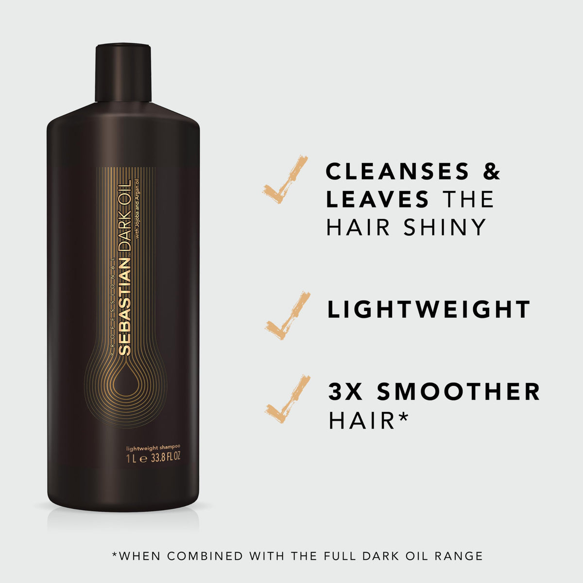 Sebastian Professional Dark Oil Shampoo Ligero Brillo y Suavidad