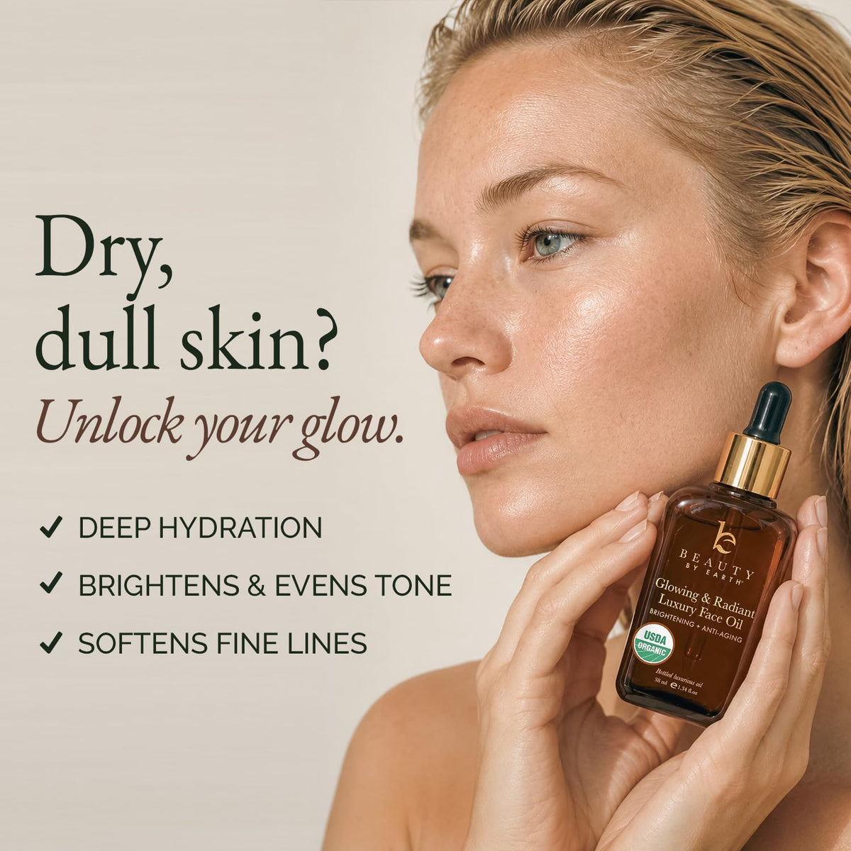 Aceite facial orgánico, aceite de jojoba orgánico, corrector de manchas oscuras para el cuidado de la cara, hidratante facial antiedad, aceite iluminador para la cara, 1 botella