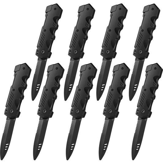 Juego de Cuchillos Retráctiles ZJoey Falsos de Plástico para Halloween 9 Unidades