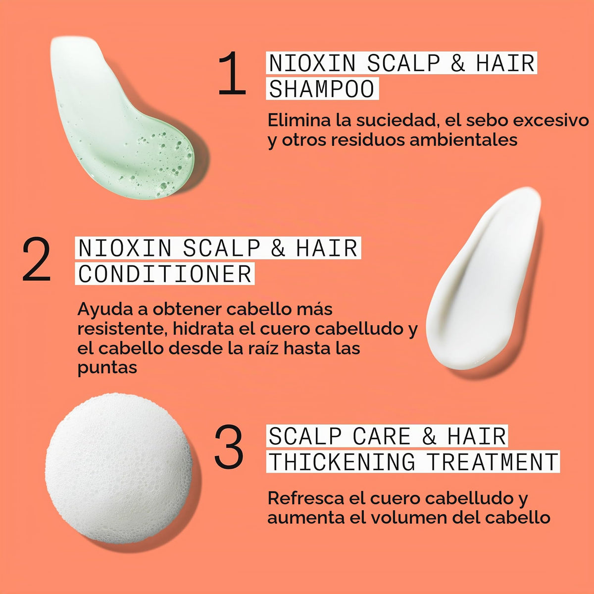 Kit Sistema 4 Nioxin Rojo Cabello Teñido Dañado y Débil