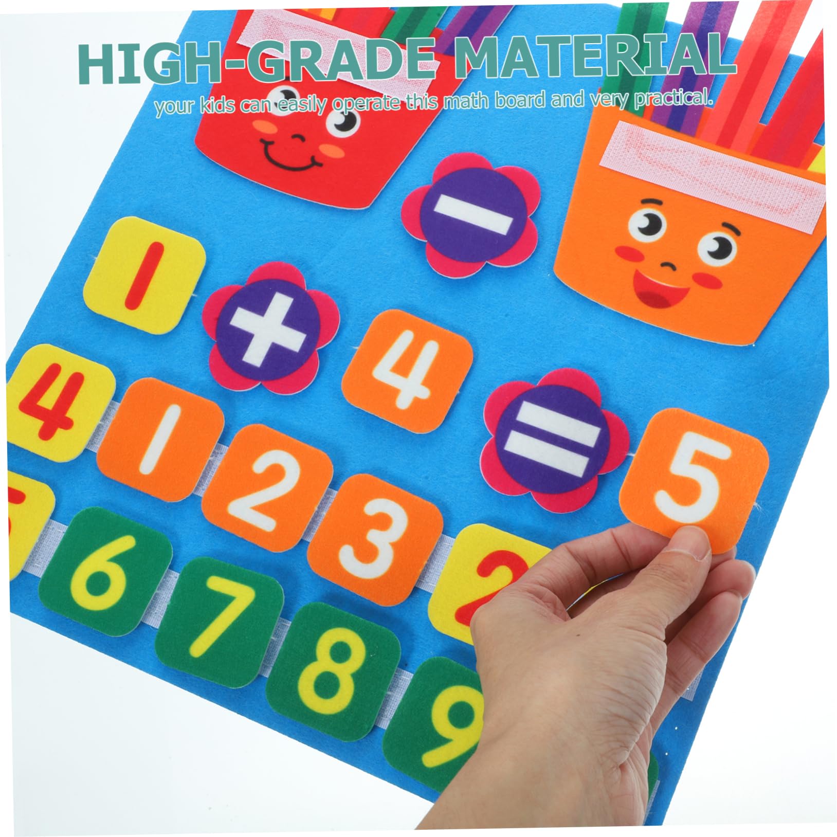 HOOTNEE Educativo De Matemáticas para Niño Niña Juguete De Adición y Sustracción Fieltro para Preescolar para Aprendizaje Cognitivo y Reconocimiento De Números