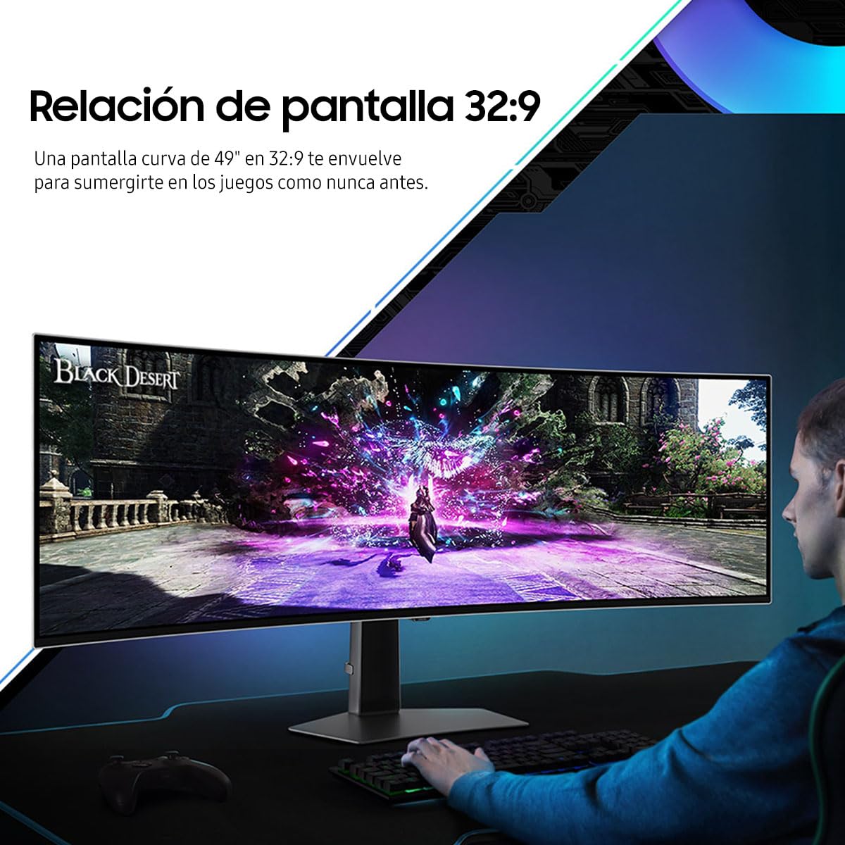 Monitor Gaming Samsung Odyssey G9 Curvo OLED de 49" 0.03 ms 240 Hz