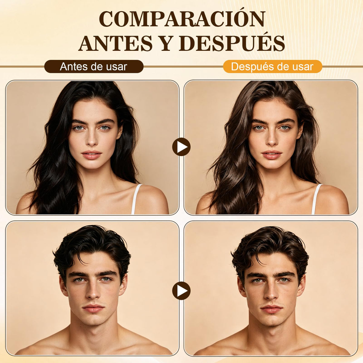 Champú Instant Hair Color para Cabello,hair dye shampoo, Champú Tinte Instantáneo 3 En 1 Fórmula Suave Que contiene Ingredientes Naturales,shampoo tinte, Adecuado Para HombresY mujeres (Marrón oscuro)