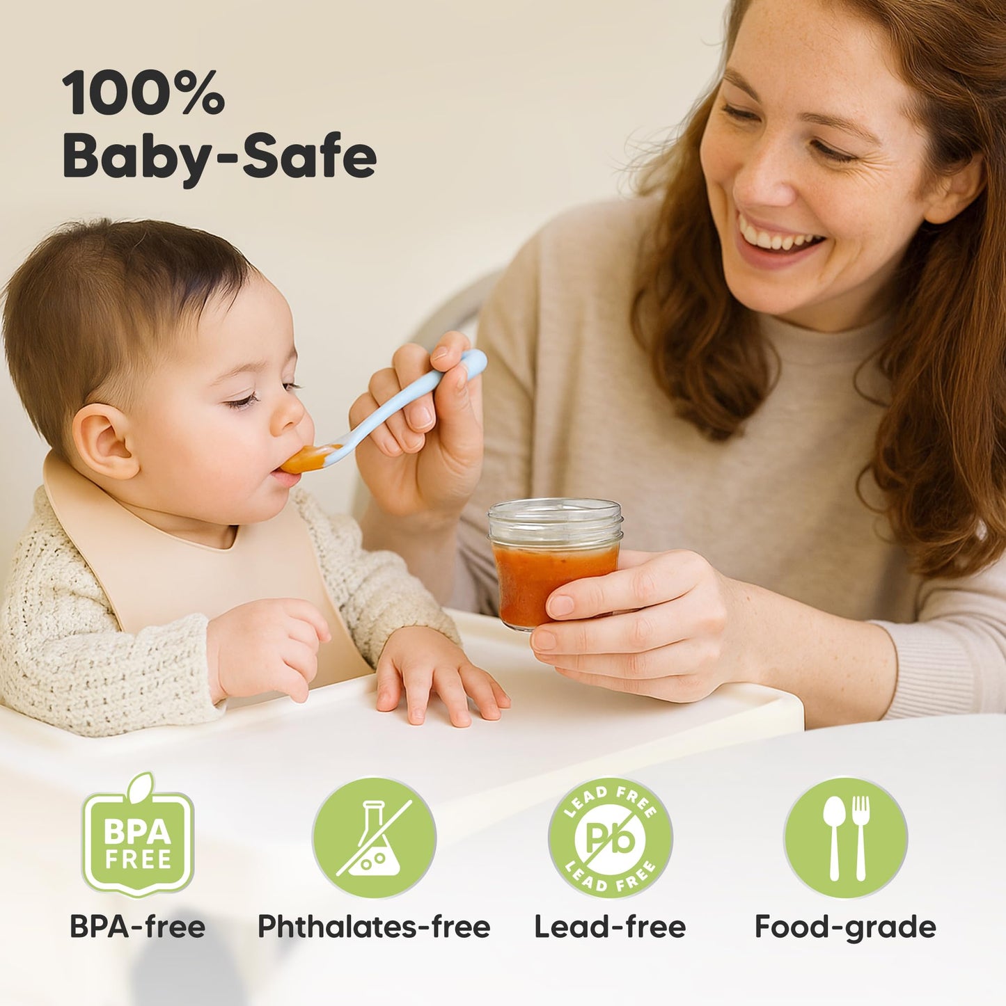 Juego de 12 recipientes para congelación de alimentos para bebés, 60 ml, a prueba de fugas, aptos para microondas, recipientes para almacenamiento de alimentos para bebés