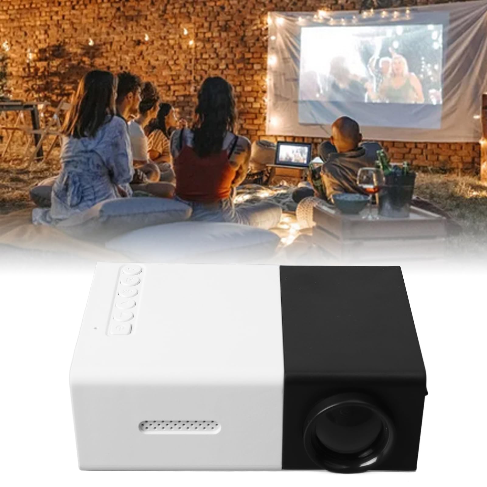 Proyector Portátil Zunate LED Full HD 1080P para Cine en Casa