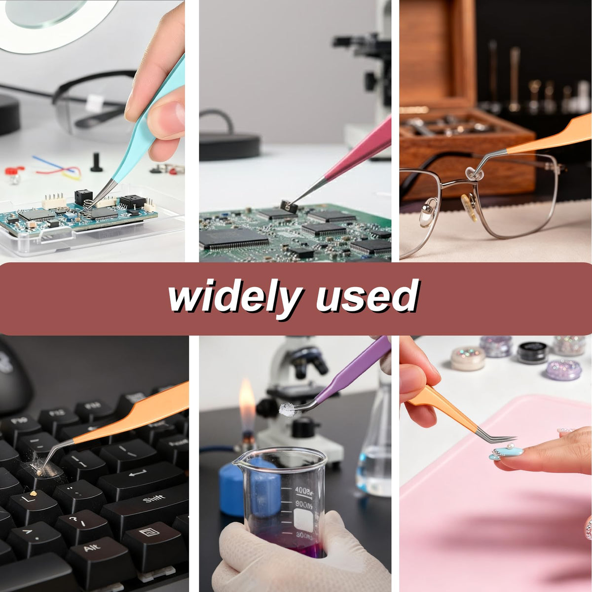 5 pinzas de extensión de pestañas de alta precisión, rectas y curvas para extensiones, pinzas de pestañas para extensiones de pestañas, manualidades, niñas y mujeres principiantes
