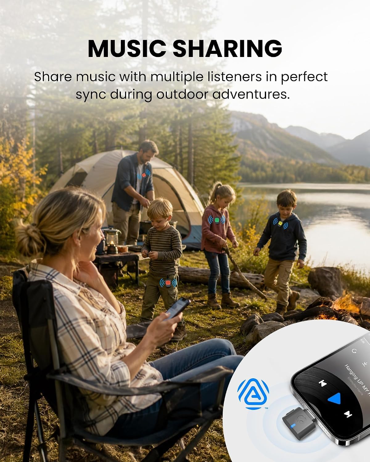 Altavoces Avantree HomeBuddy Trio con Clip Auracast para Grupos