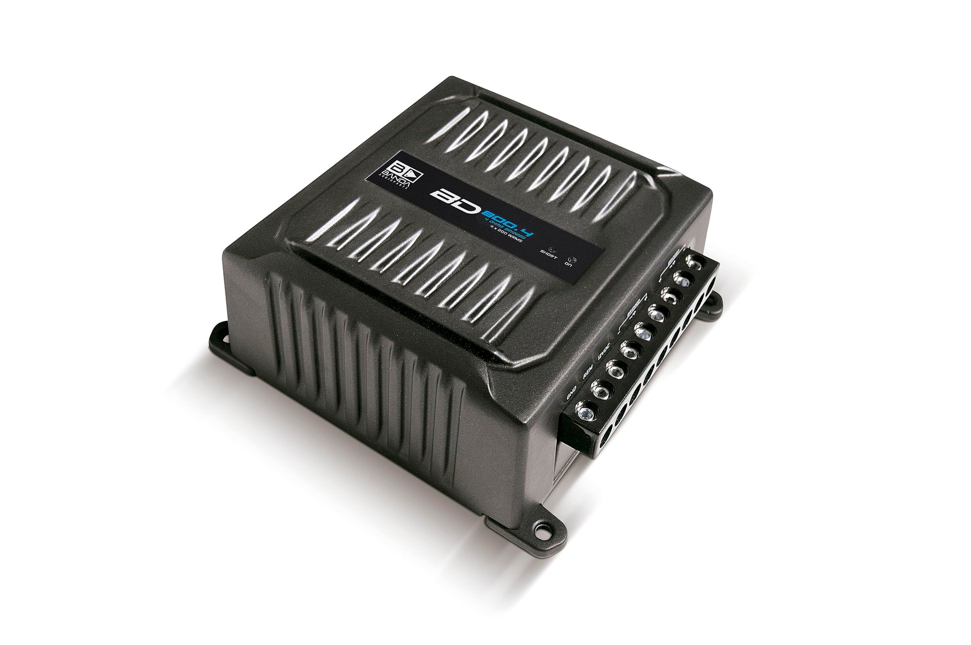 Banda Audioparts BD800.42OHM - Amplificador de Audio para Coche, 800 W, 4 Canales, 2 ohmios, Rango Completo, 4 x 200 W, Rms, 4 ohmios, Puente, Color Negro