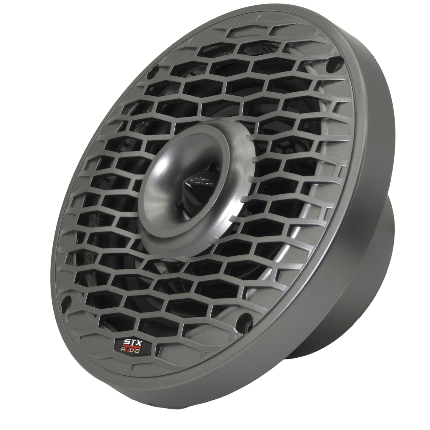 STX Audio MX65.2G Altavoces coaxiales marinos LED RGB de 2 vías de 6.5 pulgadas, 350 W máximo, 4 ohmios, resistentes al agua con control remoto para iluminación RGB (2 altavoces)