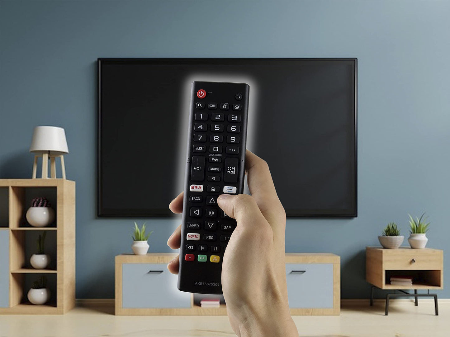CONTROL EXPERT Control Remoto Compatible con LG Akb75675304 Smart TV Netflix Prime Video