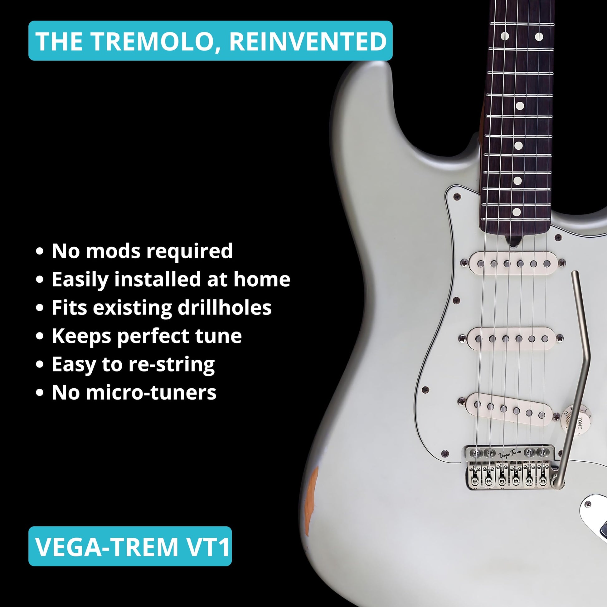 Vegatrem VT1 Ultra Trem Tremolo (Satin 2 Puntos)