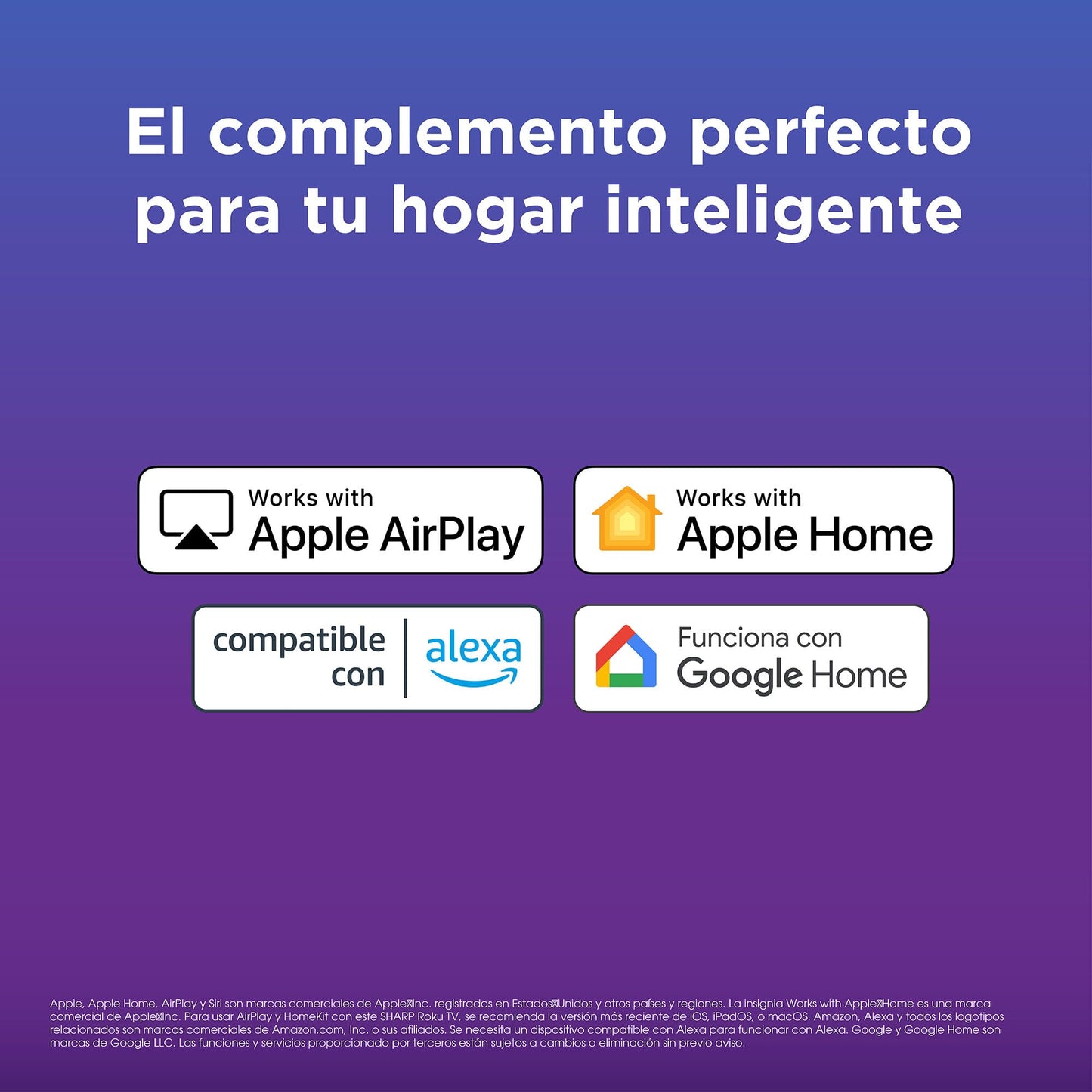 Sharp Frameless 4K Ultra HD TV de 60" - Roku TV con WiFi