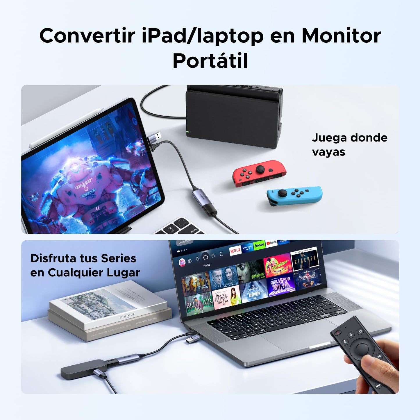 UGREEN Capturadora de Video HDMI a USB-A/C Unidireccional, Full HD 1080p@30Hz USB 2.0 Captura para Streaming, Conferencias, No Compatible con TV o Proyecto