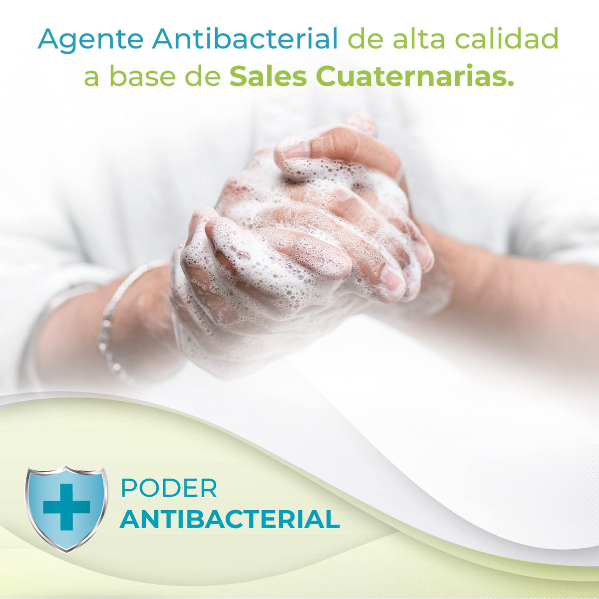 Dafer Health & Cleaning Jabón Líquido antibacterial para manos adicionado con Vitamina E y Aloe Vera por galón o garrafa, buena consistencia, shampoo para manos. (Manzana verde, 4L)