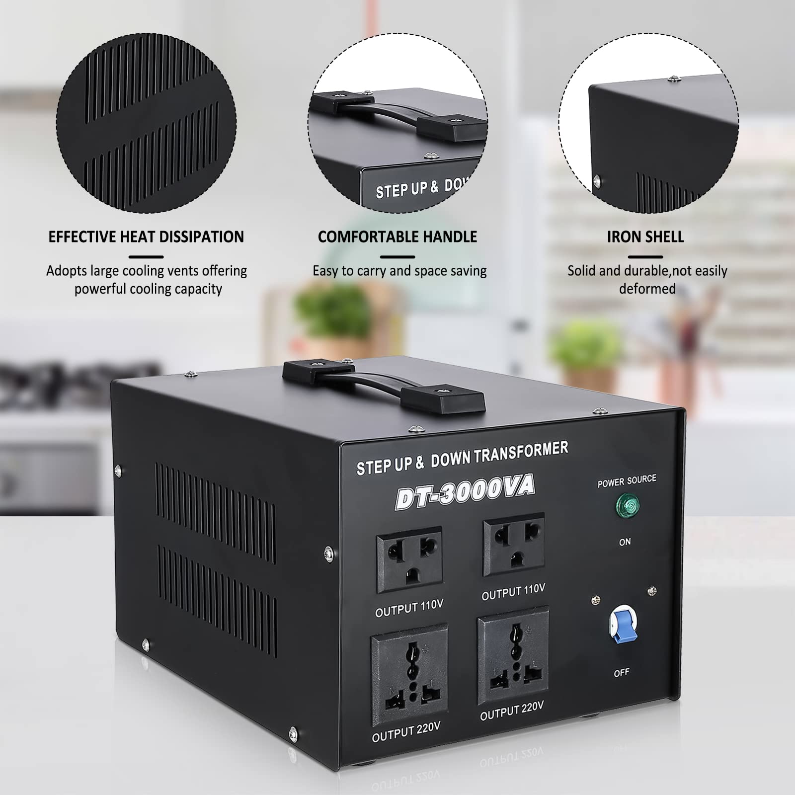 Transformador de Voltaje YaeCCC 3000VA 110V/220V CA-CA 3000VA