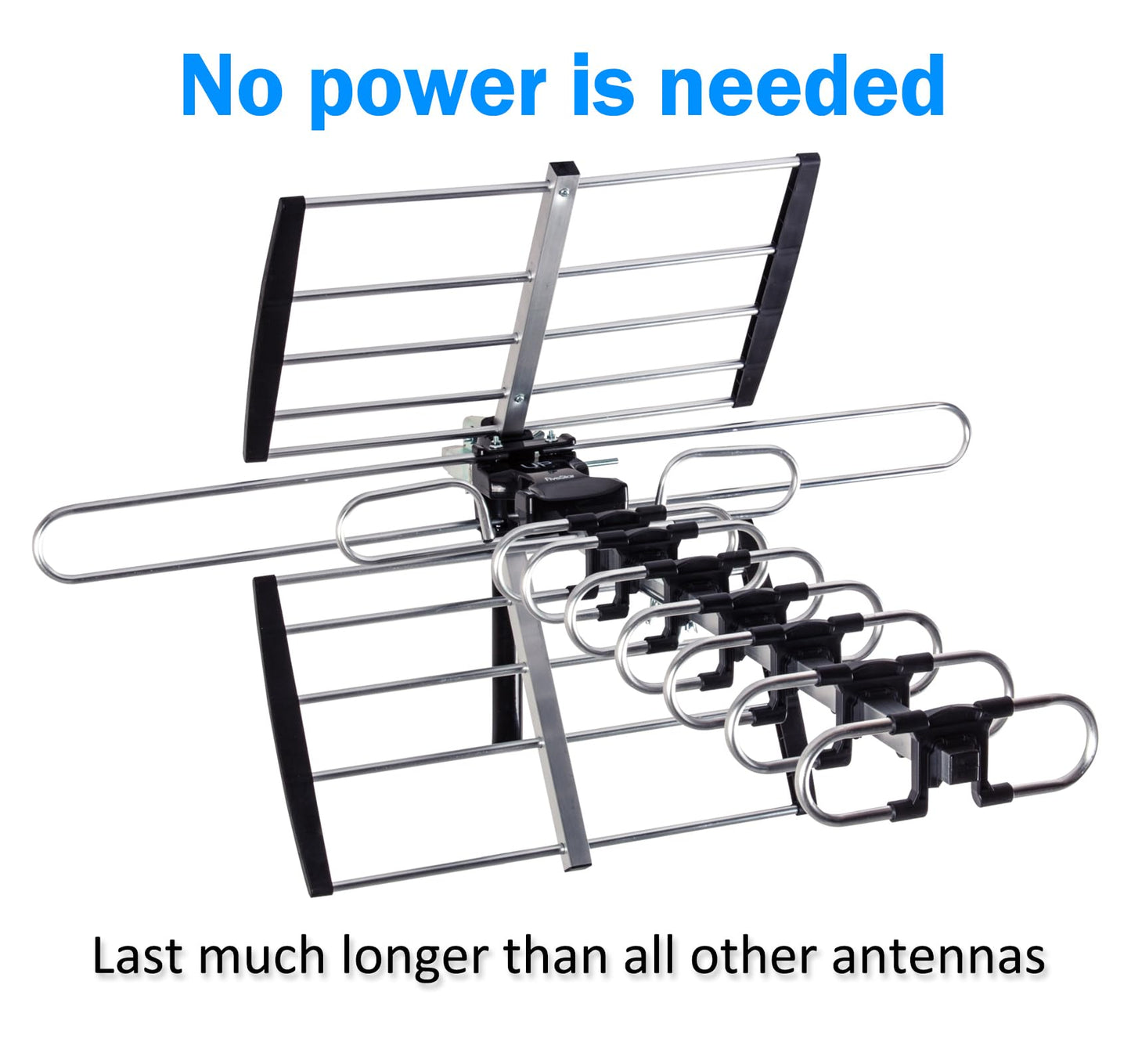 Five Star - Antena de TV HDTV para exteriores de hasta 200 millas de largo alcance, antena de TV para montaje en ático o techo, antena digital OTA de largo alcance para 4K 1080P VHF UHF incluye