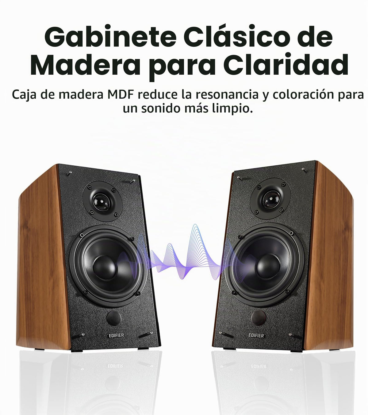 Altavoces de Estantería Edifier Warmoak Woofer Grande RMS 120W Bluetooth y RCA/Óptica/Coaxial Control Remoto