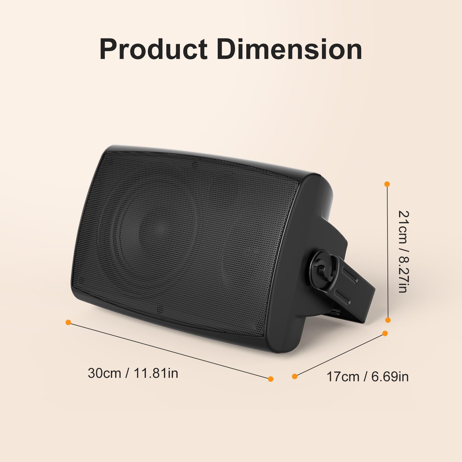 Altavoces Bluetooth para exteriores, 6.5 pulgadas, máximo 800 W, impermeables, con cable con amplificador multifuncional, sistema de altavoces para exteriores, para patio, jardín, piscina, hogar (4