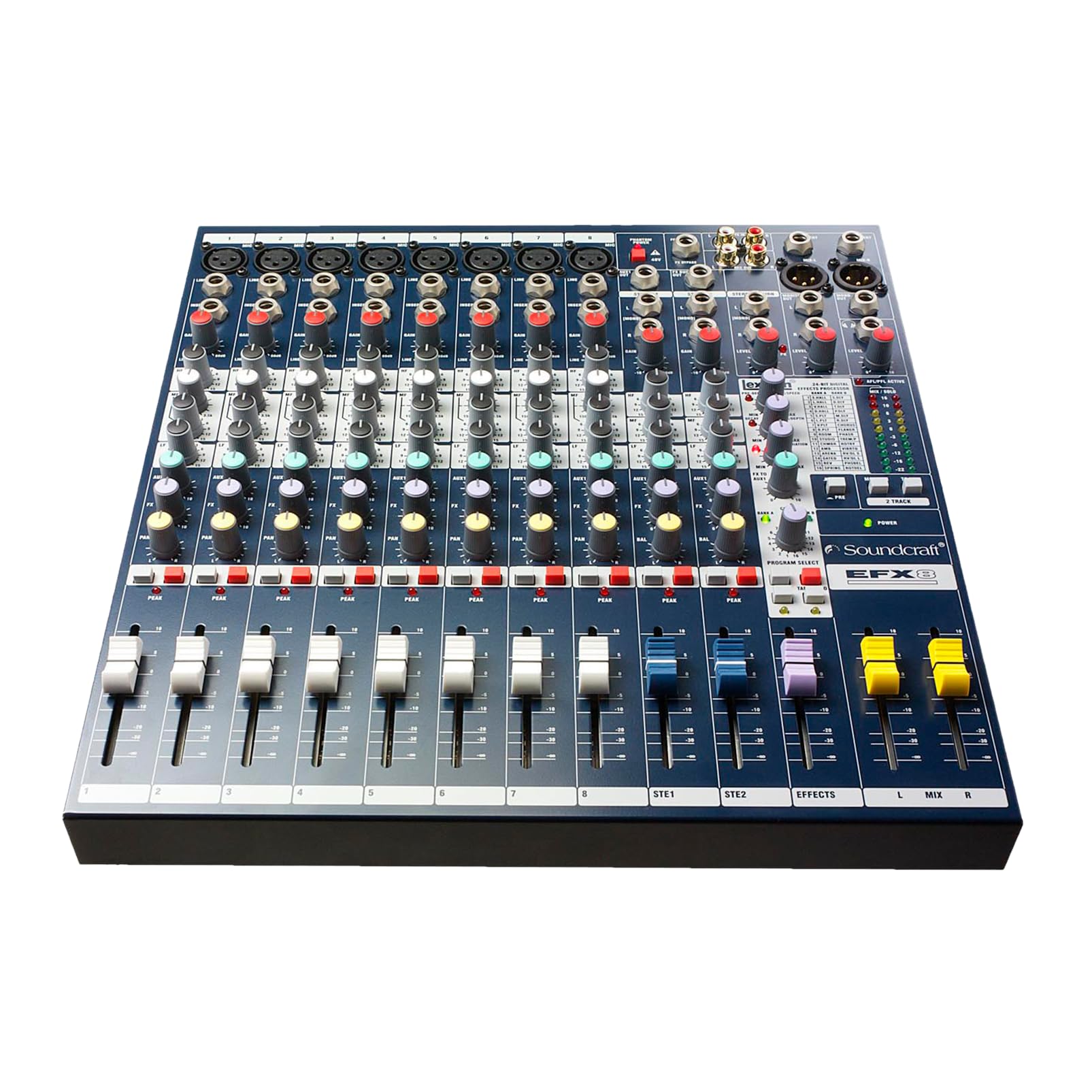 Mezclador Soundcraft EFX8 Alto Rendimiento de 8 Canales con Efecto Léxico