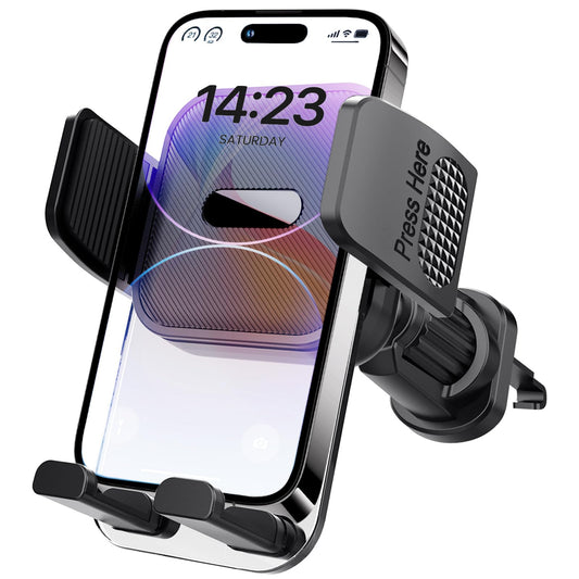 KIROGILY Soporte para Celular Automovil, Porta Celular para Auto de 360°, Uso con Una Mano, Soporte Celular Auto para Rejillas de Ventilación, Compatible con la Mayoría de Los Teléfonos Inteligentes