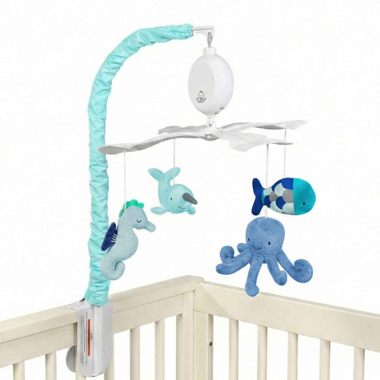 Giggle Babble Ocean - Móvil para bebé con música, cuna náutica calmante con animales marinos, canciones de cuna calmantes para dormir tranquilo, decoración de guardería para niños o niñas