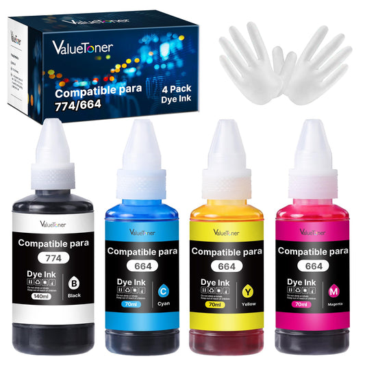 Botella de Tinta Valuetoner Negro Ultra-Alta Capacidad Compatible para Epson Impresoras