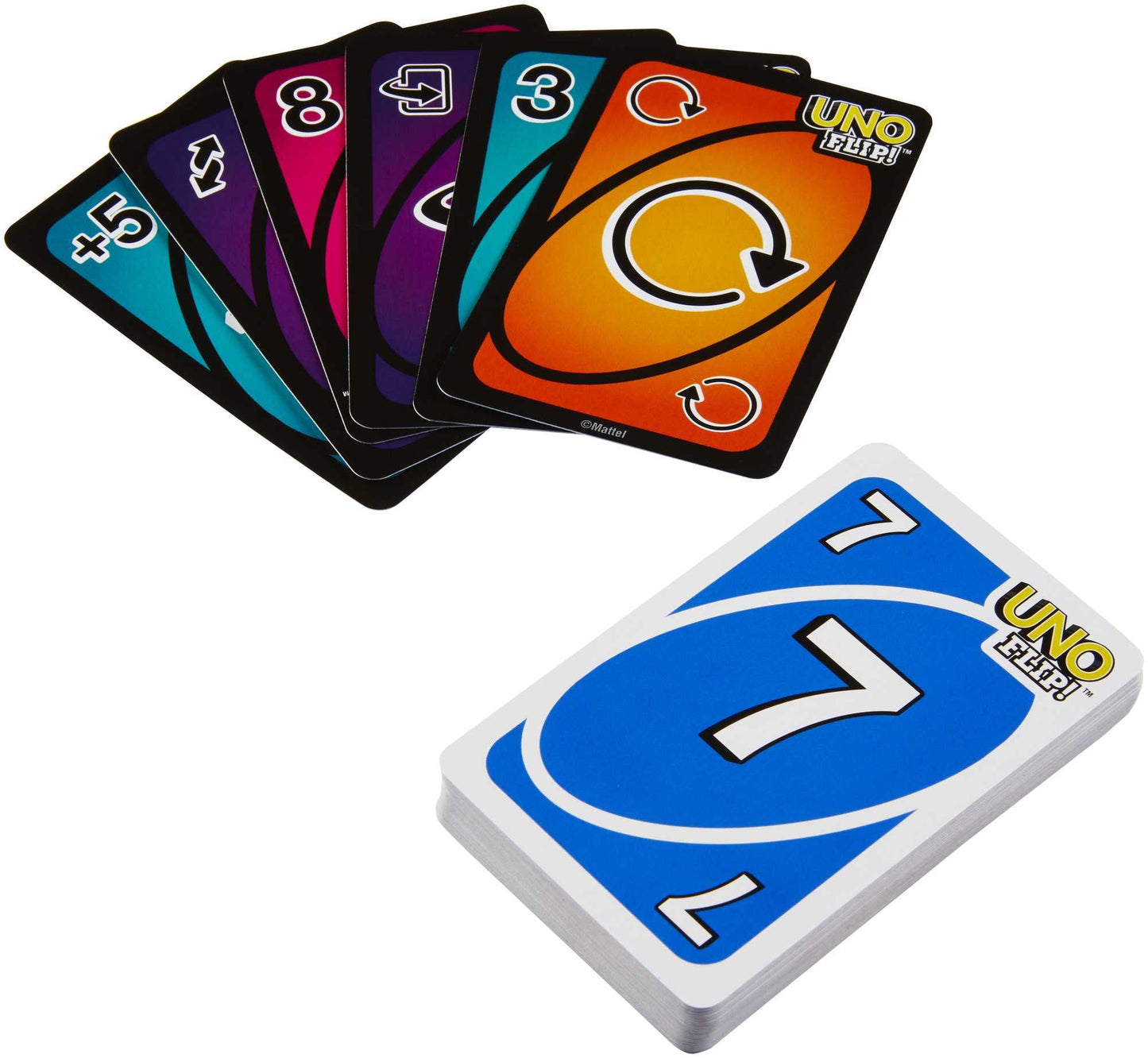 Juego de Cartas UNO Flip Mattel Metálico para Jugar Entre Amigos 7+ Años
