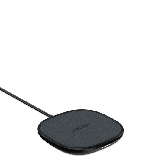 Mophie - Almohadilla de Carga inalámbrica de 10 W, Hecha para Apple Airpods, Samsung Galaxy S25/S24, iPhone 16/15/14 Pro, Google Pixel 9 y Otros Dispositivos habilitados para Qi, Color Negro