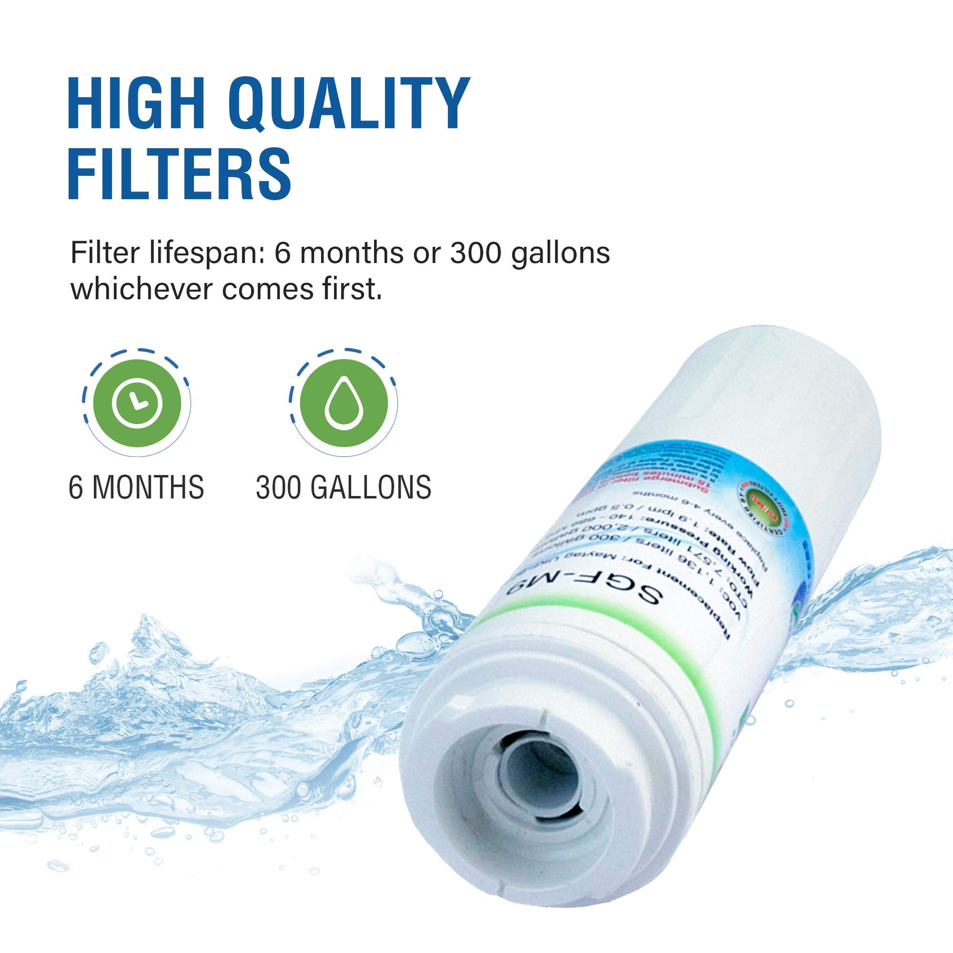 Filtro de Agua Swift SGF-M9 Repuesto para Maytag UKF8001 Whirlpool WF50